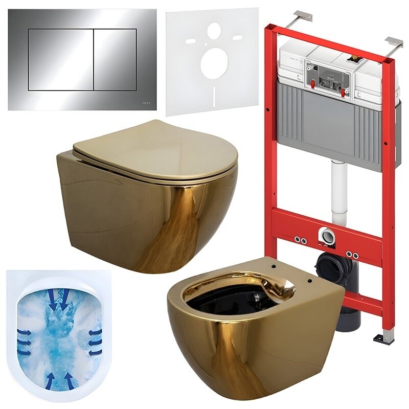 WC KOMPLEKTAS SU POTINKINIU RĖMU IR MYGTUKU WC134