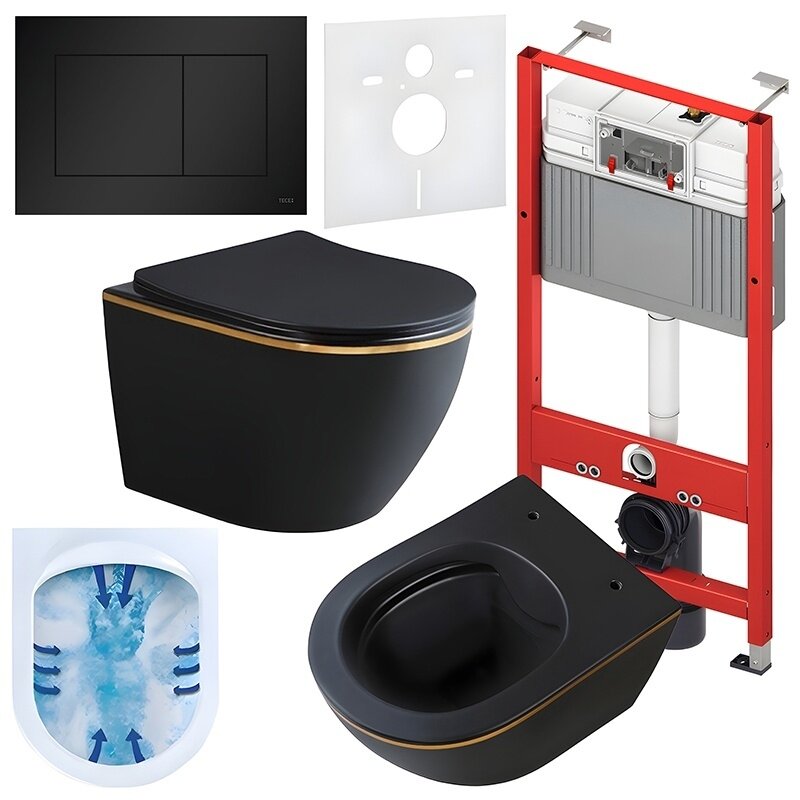 WC KOMPLEKTAS SU POTINKINIU RĖMU IR MYGTUKU WC117