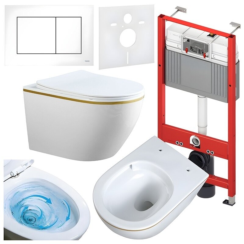WC KOMPLEKTAS SU POTINKINIU RĖMU IR MYGTUKU WC244