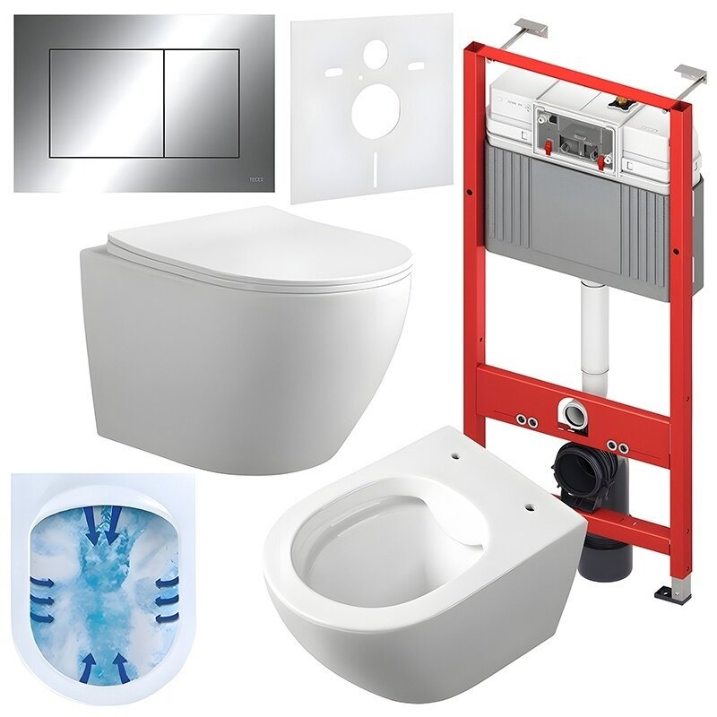 WC KOMPLEKTAS SU POTINKINIU RĖMU IR MYGTUKU WC183