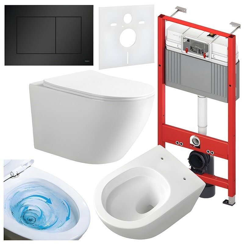 WC KOMPLEKTAS SU POTINKINIU RĖMU IR MYGTUKU WC109