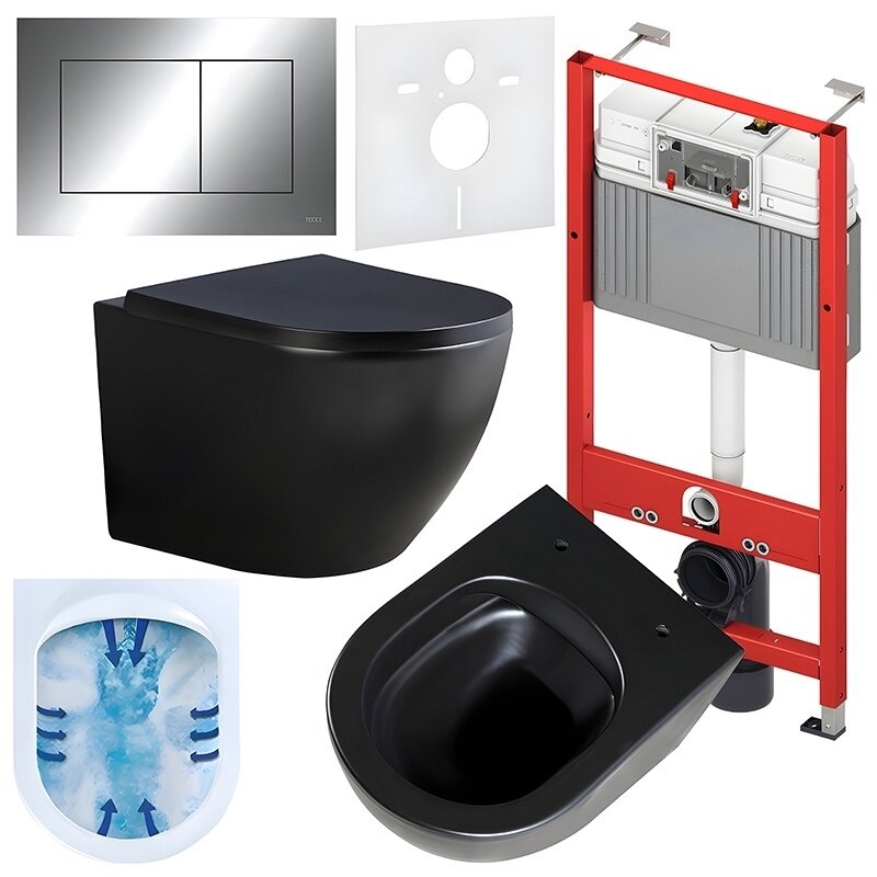 WC KOMPLEKTAS SU POTINKINIU RĖMU IR MYGTUKU WC227