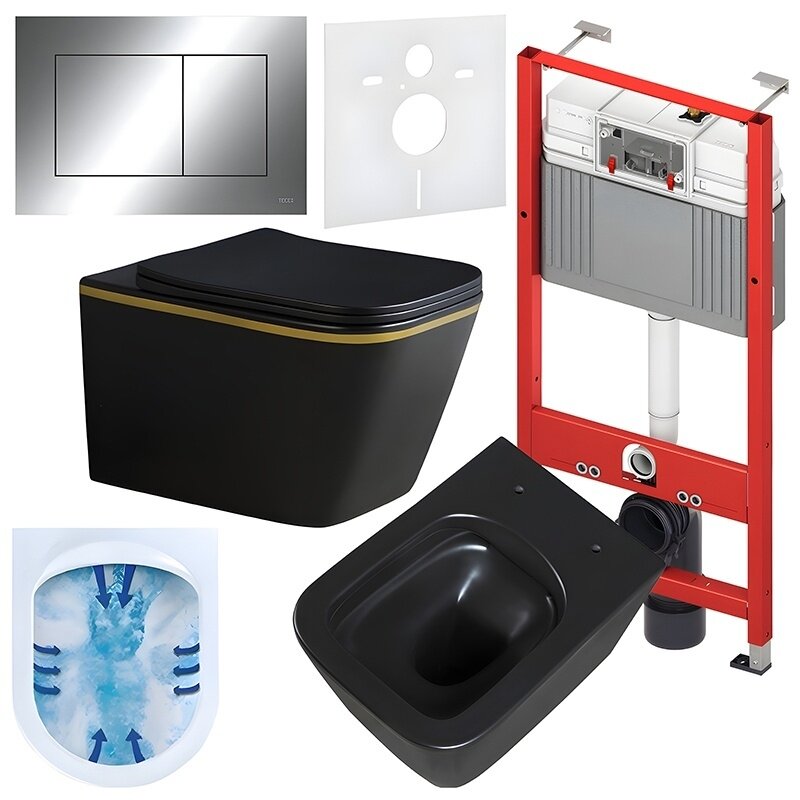 WC KOMPLEKTAS SU POTINKINIU RĖMU IR MYGTUKU WC271