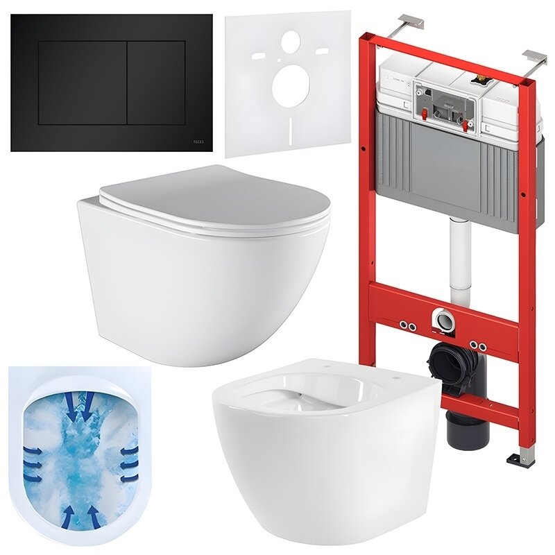 WC KOMPLEKTAS SU POTINKINIU RĖMU IR MYGTUKU WC140