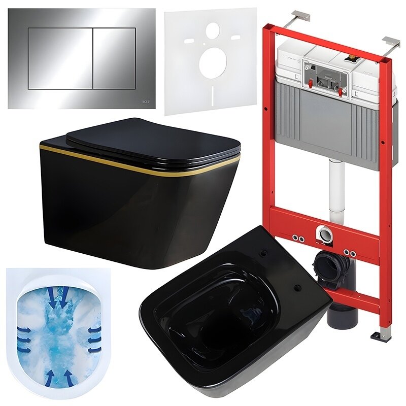 WC KOMPLEKTAS SU POTINKINIU RĖMU IR MYGTUKU WC247