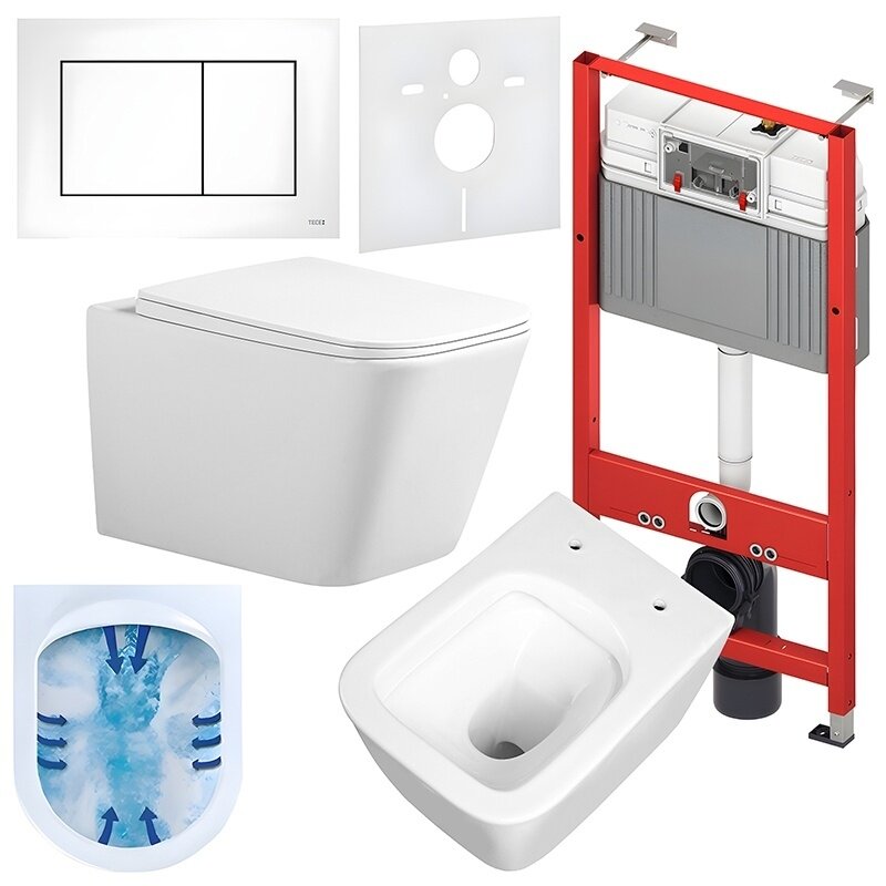 WC KOMPLEKTAS SU POTINKINIU RĖMU IR MYGTUKU WC210