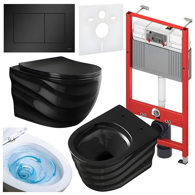 WC KOMPLEKTAS SU POTINKINIU RĖMU IR MYGTUKU WC341